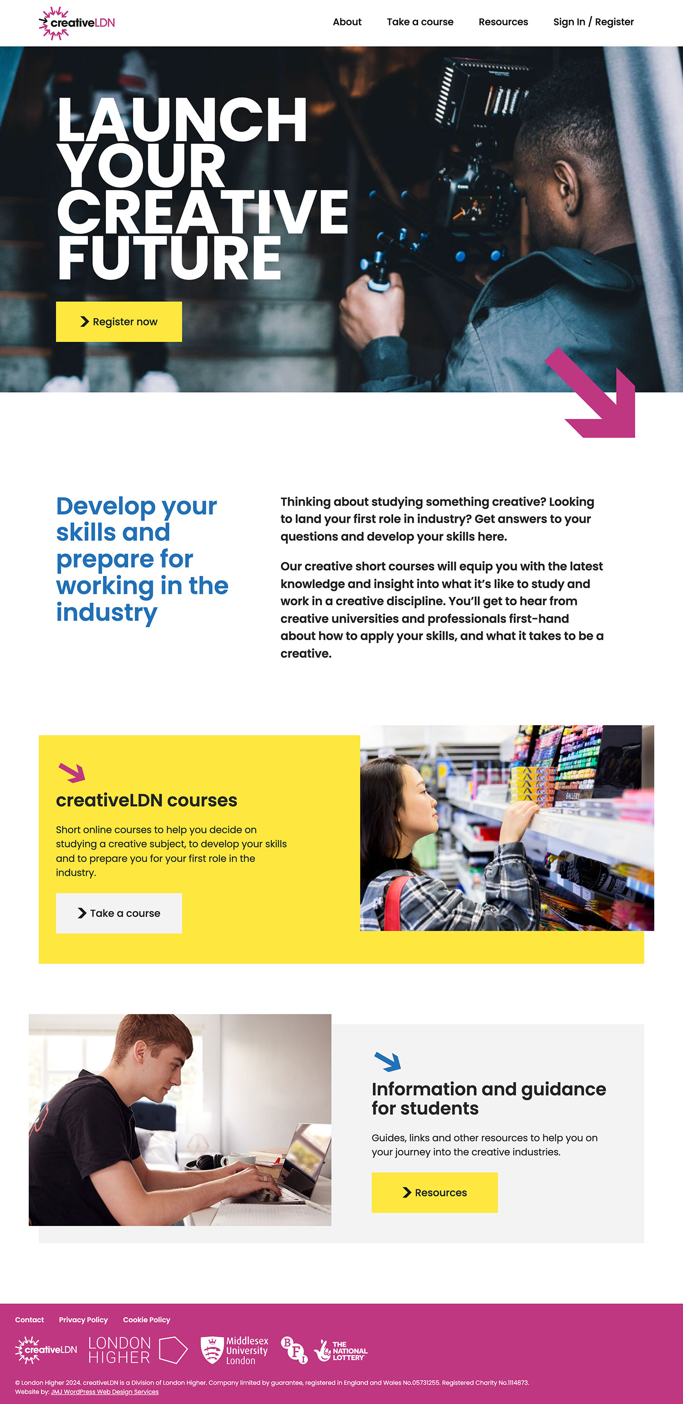 creativeLDN website design